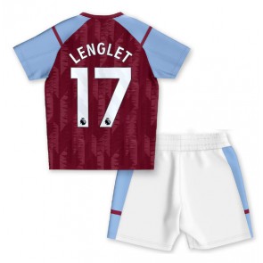 Aston Villa Clement Lenglet #17 Hjemmebanesæt Børn 2023-24 Kort ærmer (+ korte bukser)